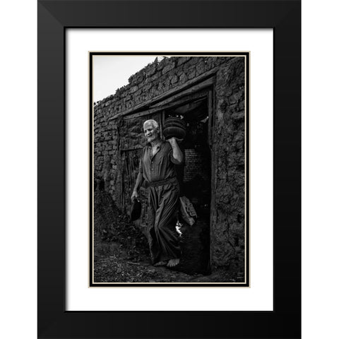 Untitled Black Modern Wood Framed Art Print with Double Matting by Hishamtwhed
