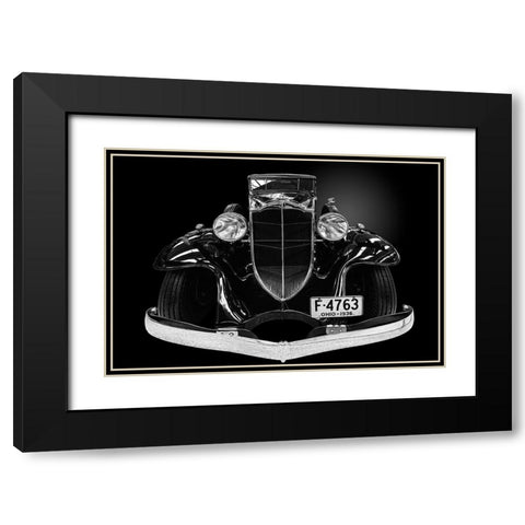 The Packard Light-Eight Black Modern Wood Framed Art Print with Double Matting by Weber, Roland