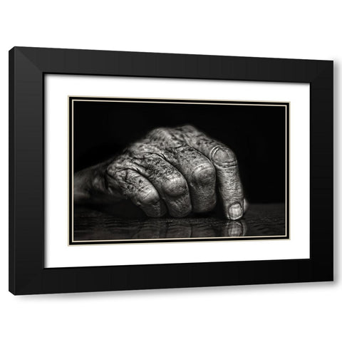 The Hand... Black Modern Wood Framed Art Print with Double Matting by Luis Seco, Juan