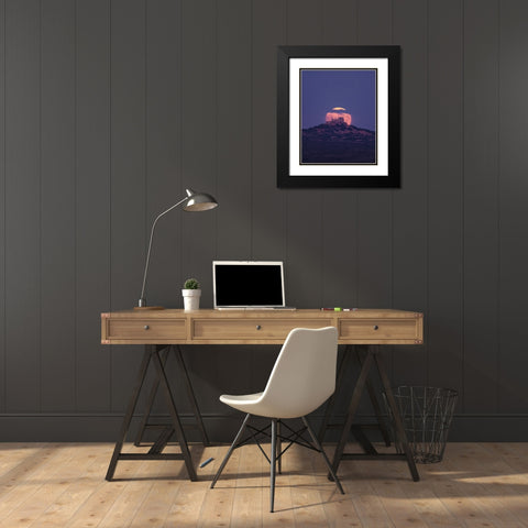 Sturgeon Supermoon Black Modern Wood Framed Art Print with Double Matting by Rodriguez De, Enrique