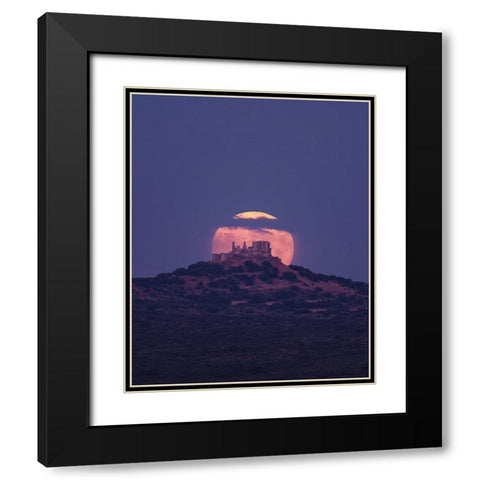 Sturgeon Supermoon Black Modern Wood Framed Art Print with Double Matting by Rodriguez De, Enrique