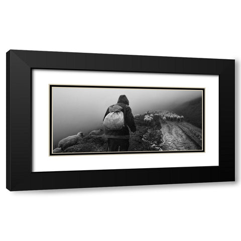 On The Way Home Black Modern Wood Framed Art Print with Double Matting by Arabzadeh, Abbas