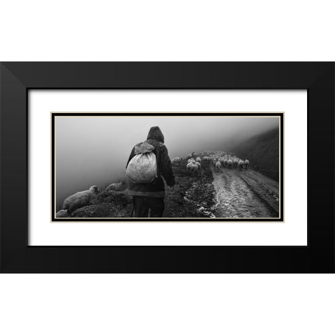 On The Way Home Black Modern Wood Framed Art Print with Double Matting by Arabzadeh, Abbas