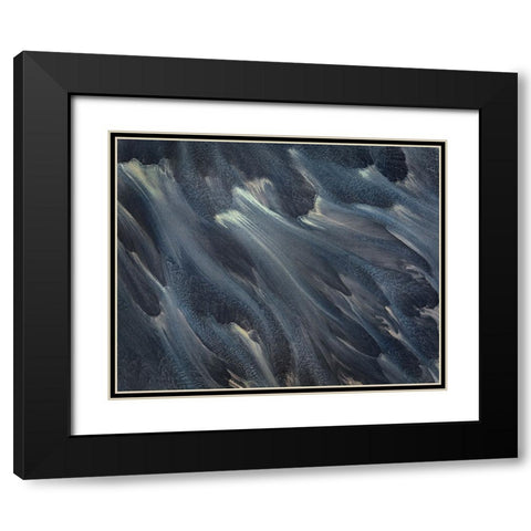 RIVer Bed Black Modern Wood Framed Art Print with Double Matting by Dou, Shenshen