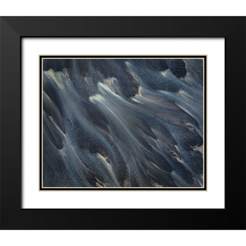 RIVer Bed Black Modern Wood Framed Art Print with Double Matting by Dou, Shenshen