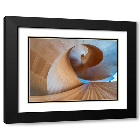 Toronto Ago Staircase -1 Black Modern Wood Framed Art Print with Double Matting by Luo, Edwin