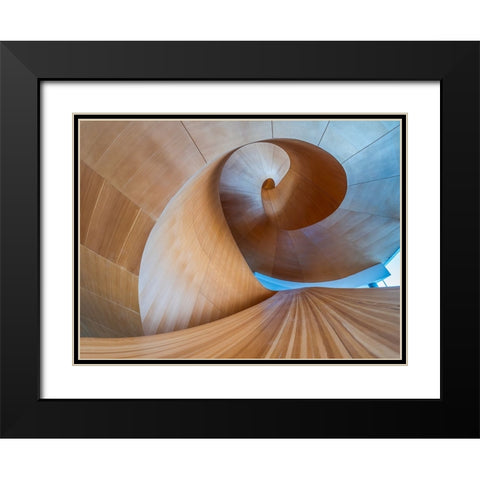 Toronto Ago Staircase -1 Black Modern Wood Framed Art Print with Double Matting by Luo, Edwin