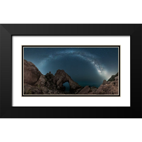 From Another Planet Black Modern Wood Framed Art Print with Double Matting by Jose Guillen, Manuel