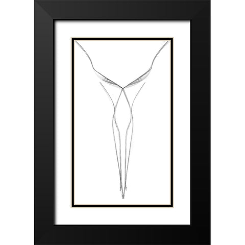 Female Figure Black Modern Wood Framed Art Print with Double Matting by Allmaier, Michael