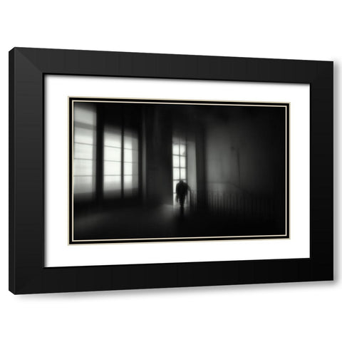 So Much And So Little Black Modern Wood Framed Art Print with Double Matting by Pimenta, Jorge