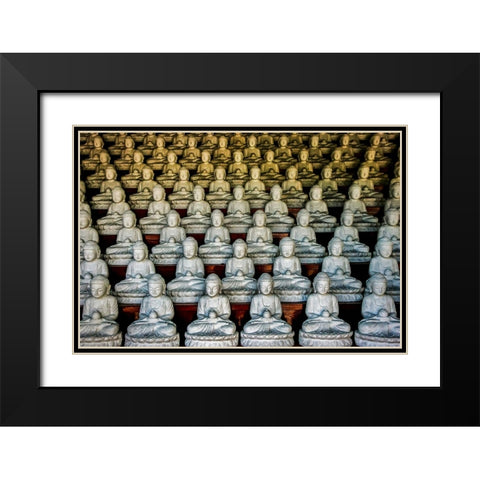 Yaksajeon Hall Black Modern Wood Framed Art Print with Double Matting by Woo Ryu, Shin