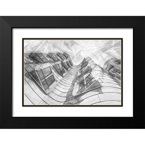Top Floor Apartments Black Modern Wood Framed Art Print with Double Matting by Schleicher-Schwarz, Roswitha