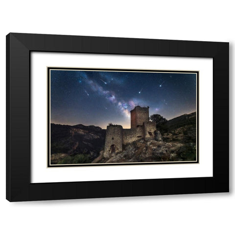 Una Lluvia De Estrellas... Black Modern Wood Framed Art Print with Double Matting by Luis Seco, Juan