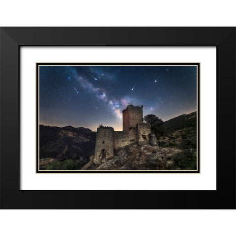 Una Lluvia De Estrellas... Black Modern Wood Framed Art Print with Double Matting by Luis Seco, Juan