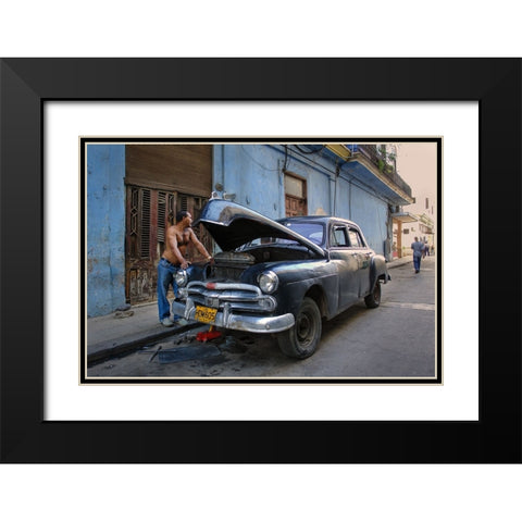 Waiting For Autopart Black Modern Wood Framed Art Print with Double Matting by Creativeartsolution, Khoshro