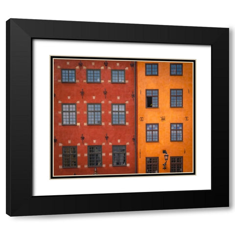 Gamla Stan Black Modern Wood Framed Art Print with Double Matting by Kleimann, Stephanie