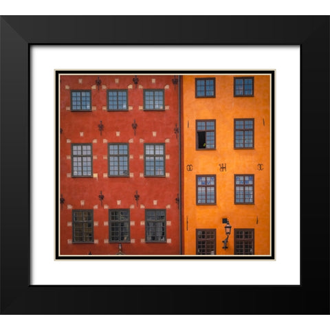 Gamla Stan Black Modern Wood Framed Art Print with Double Matting by Kleimann, Stephanie