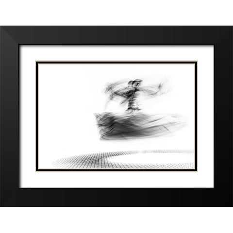 Spinning Black Modern Wood Framed Art Print with Double Matting by Ragab, Hesham