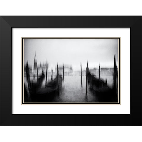 Sognare a Venezia Black Modern Wood Framed Art Print with Double Matting by Hullot Scalvenzi, Benjamine