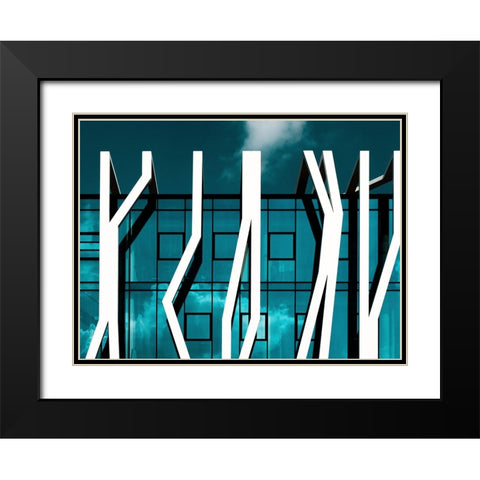 abstract facade Black Modern Wood Framed Art Print with Double Matting by Auerbach, Markus
