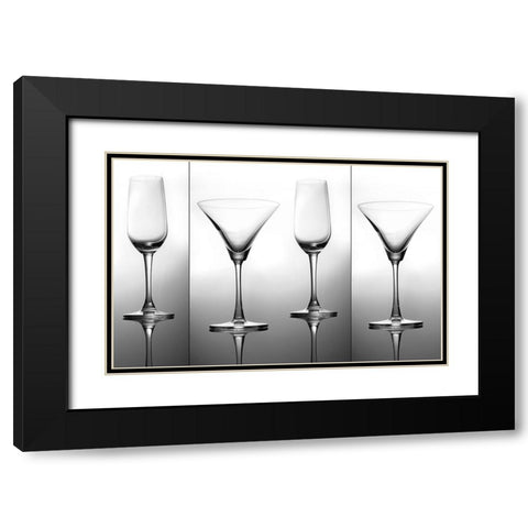 Still Life Art Black Modern Wood Framed Art Print with Double Matting by Dhuper, Sumit