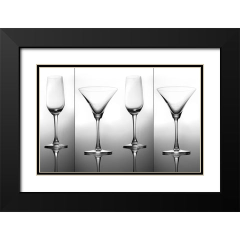 Still Life Art Black Modern Wood Framed Art Print with Double Matting by Dhuper, Sumit