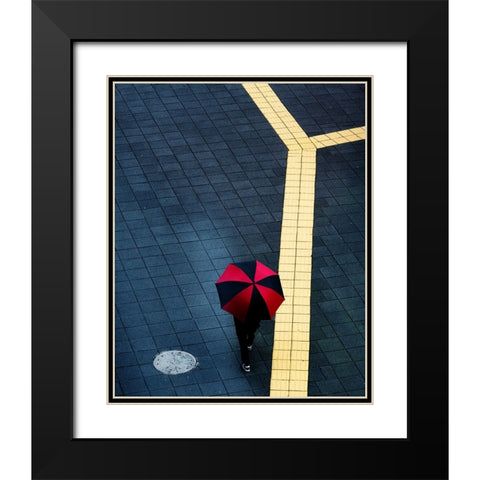 Y Black Modern Wood Framed Art Print with Double Matting by Dong Hee, HAN