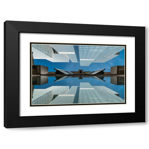 The Rotterdam Black Modern Wood Framed Art Print with Double Matting by Koer, Jaap
