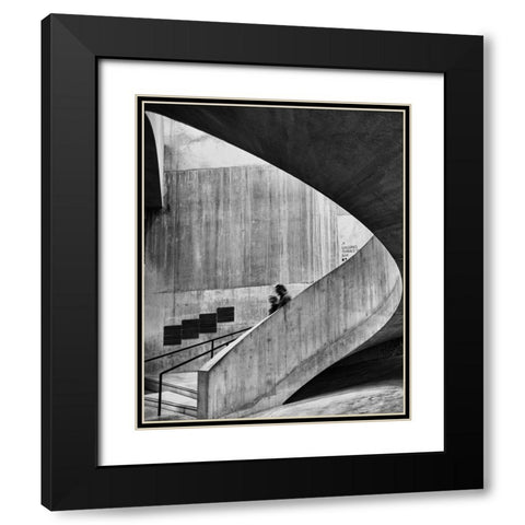 The Curve Black Modern Wood Framed Art Print with Double Matting by Mukherjee, Debarshi