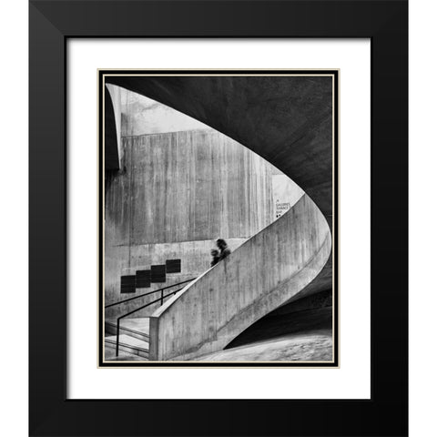 The Curve Black Modern Wood Framed Art Print with Double Matting by Mukherjee, Debarshi