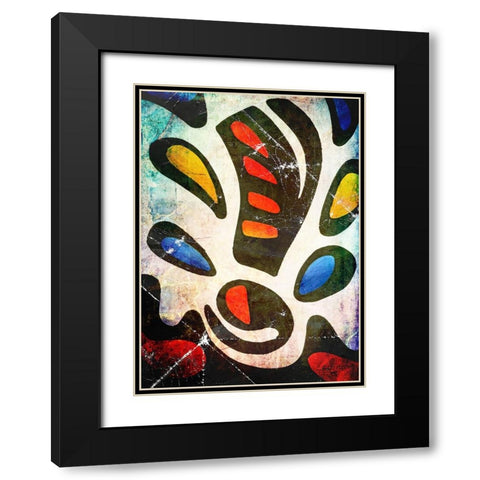 The abstraction Black Modern Wood Framed Art Print with Double Matting by Kulik, Rafal