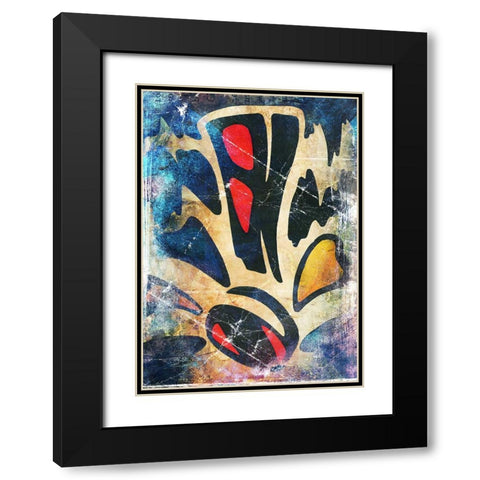The abstraction Black Modern Wood Framed Art Print with Double Matting by Kulik, Rafal