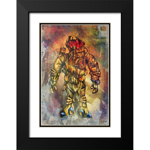 Lunautic at love Black Modern Wood Framed Art Print with Double Matting by Kulik, Rafal
