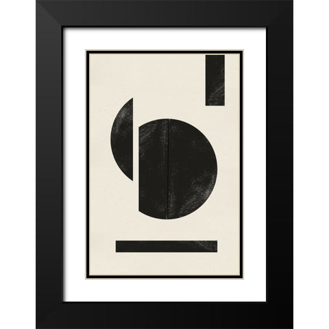 Zen Nr1 Black Modern Wood Framed Art Print with Double Matting by The Miuus Studio