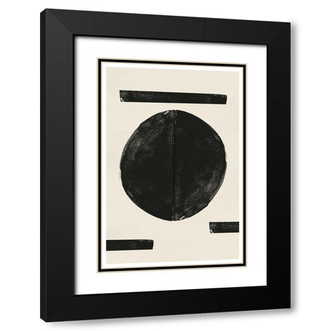 Zen Nr3 Black Modern Wood Framed Art Print with Double Matting by The Miuus Studio