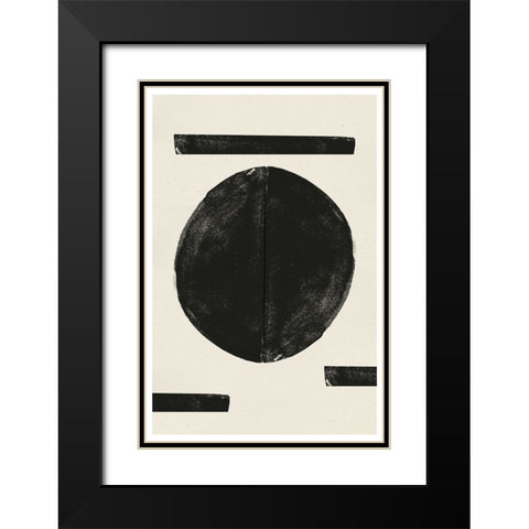 Zen Nr3 Black Modern Wood Framed Art Print with Double Matting by The Miuus Studio