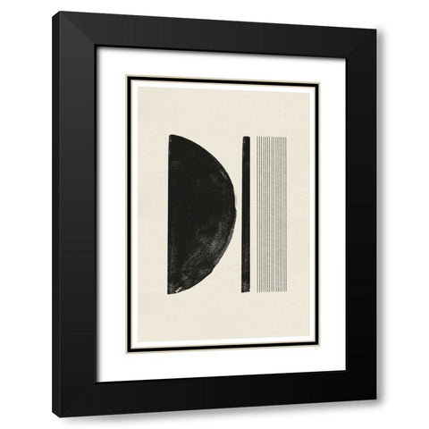 Zen Nr3 Black Modern Wood Framed Art Print with Double Matting by The Miuus Studio
