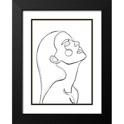 The Heat Black Modern Wood Framed Art Print with Double Matting by Treechild