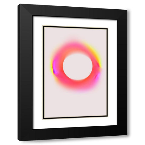 Space No 3 Black Modern Wood Framed Art Print with Double Matting by Treechild