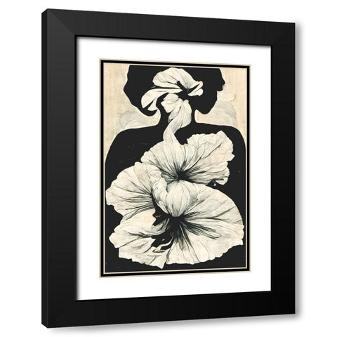 The Healing Black Modern Wood Framed Art Print with Double Matting by Treechild