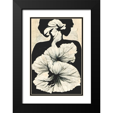 The Healing Black Modern Wood Framed Art Print with Double Matting by Treechild