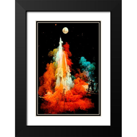The Launch Black Modern Wood Framed Art Print with Double Matting by Treechild