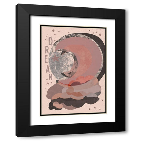 Dream (Light Version) Black Modern Wood Framed Art Print with Double Matting by Treechild