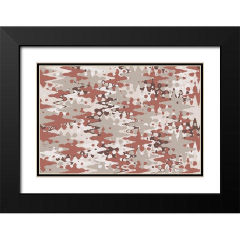 Liquid Pastel Colors Pattern Black Modern Wood Framed Art Print with Double Matting by Treechild