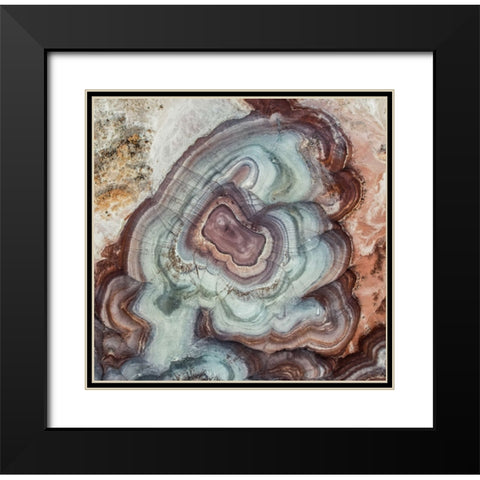 Blue bubble Black Modern Wood Framed Art Print with Double Matting by Wang, Rui