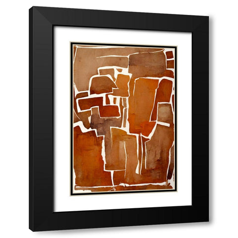 Cutted Black Modern Wood Framed Art Print with Double Matting by Treechild