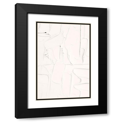 Mud Texture 04 Black Modern Wood Framed Art Print with Double Matting by Pictufy Studio III