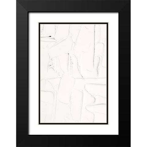 Mud Texture 04 Black Modern Wood Framed Art Print with Double Matting by Pictufy Studio III