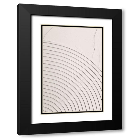 Mud Texture 07 Black Modern Wood Framed Art Print with Double Matting by Pictufy Studio III
