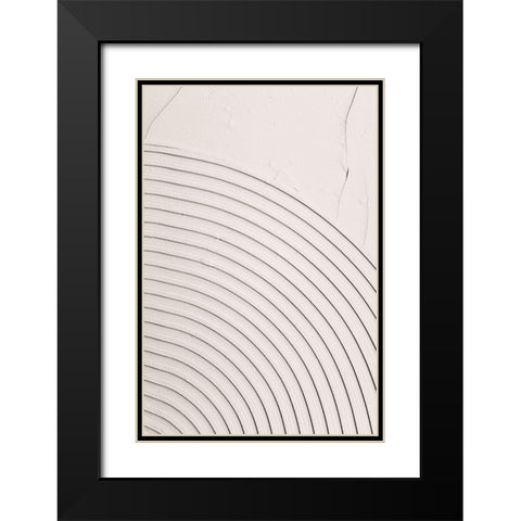 Mud Texture 07 Black Modern Wood Framed Art Print with Double Matting by Pictufy Studio III